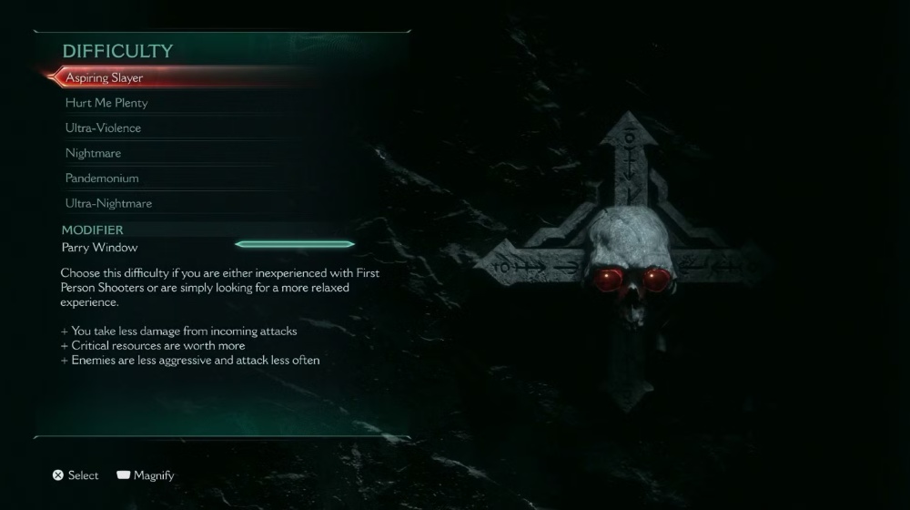 All DOOM The Dark Ages Difficulty Settings